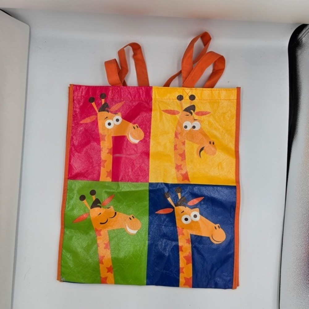 Vintage Toys R Us Geoffrey Giraffe Reusable Shopping‎ Tote Bag Colorful